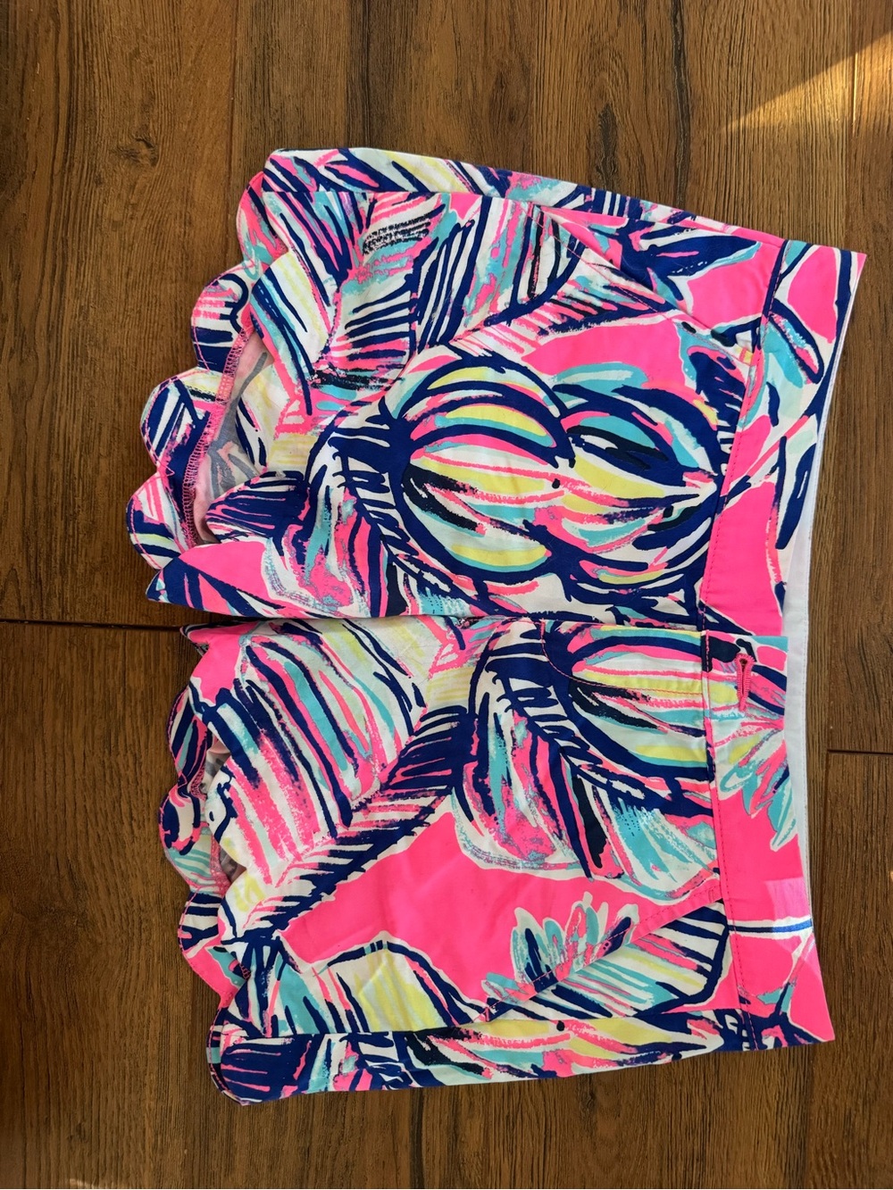 Lilly Pulitzer Pink Multicolor Scallop Hem Printed Shorts